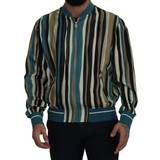 Multifarvet - Silke Tøj Dolce & Gabbana Multicolor Viscose Stripes Full Zip Jacket IT54
