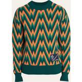 Moncler Orange Tøj Moncler Men's Zig-Zag Wool Sweater DARK OLIVE