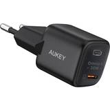 Aukey Sort Batterier & Opladere Aukey Omnia II Mini Hurtigoplader USB-C, PD, 30W Sort