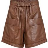 Brun - Skind Shorts ThillaGO Leather Shorts COGNAC