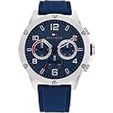 Tommy Hilfiger Multi Zifferblatt Quarz für mit Blaues Silikonarmband 1792027