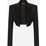 Dolce & Gabbana 8 Overdele Dolce & Gabbana Twill Spencer Blazer Woman Blazers Black Wool