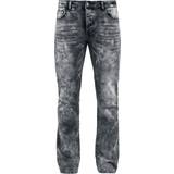Imiteret læder - Slim Bukser & Shorts Black Premium by EMP Jeans Johnny W30L32 till W40L34 Herrer sort