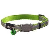 Rogz Kæledyr Rogz Reflective Cat Collar with Breakaway Clip Removable Bell, to fit Most Breeds, Lime