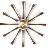 Brun Ure Vitra Spindle Clock Nelson walnussholz/aluminium/Ø57.5cm Wanduhr