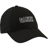 Ganni Sort Tøj Ganni Embroidered Logo Cap - Black