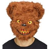 Brun Heldækkende masker Kostumer Horror-Shop Zombie Bär Maske Teddybär Maske im Zombie Style!