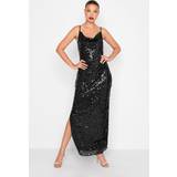 26 - Dame - Sort Kjoler LTS Tall Slip Maxi Dress