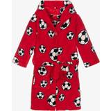 146 Morgenkåber Børnetøj Playshoes Boys Red Football Fleece Bathrobe