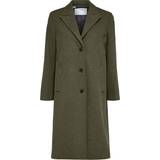Selected Uld Overtøj Selected Alma Single Button Coat - Ivy Green
