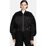 48 - Dame - Fleece Overtøj Nike Sportswear Collection-bomberjakke højluvet fleece til kvinder sort EU 32-34
