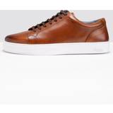Oliver Sweeney Læder Sneakers Oliver Sweeney Hayle Antiqued Calf Leather Mens Trainers Brown