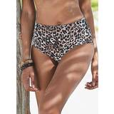 Lascana Dame Bikinitrusser Lascana 'Lexa' Leopard Print High Waisted Bikini Briefs