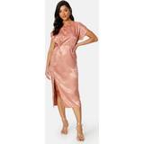 Dame - Kobber Kjoler Bubbleroom Occasion Renate Twist front Dress Rose copper