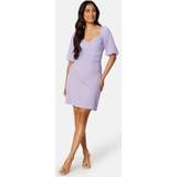 Ternede - XL Kjoler Bubbleroom Nandita wrap dress Lilac Checked