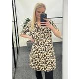 Bomuld - Leopard Kjoler Vero Moda dame kjole VMELLA Birch Black/Brown