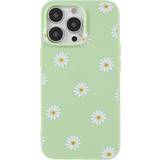 Apple iPhone 13 Pro - Grå Mobiletuier MAULUND Flexible Plastic Cover With Flowers for iPhone 13 Pro