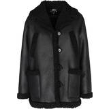 4 - Fåreskind - Sort Tøj A.P.C. Women's Clara Shearling Jacket Black Black