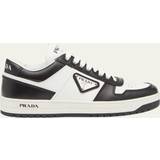 Prada Dame Sneakers Prada Downtown Perforated Leather Sneakers White/Black