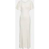 Chloé Uld Kjoler Chloé Off-White Ruffle Maxi Dress Iconic Milk