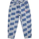 Piger - Ternede Bukser Bobo Choses Checkerboard Denim Pants - Blue