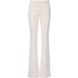 48 - Hvid - Viskose Bukser & Shorts Alexander McQueen Mid-rise flared pants white