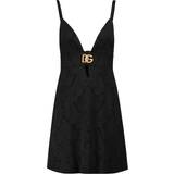 48 - Kort Kjoler Dolce & Gabbana Short ornamental jacquard dress with crystal DG embellishment