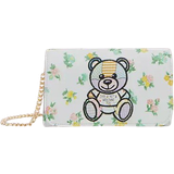 Moschino Women's Teddy Floral-Print Canvas Wallet-On-Chain - White Multi
