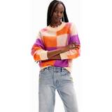 Ternede - XS Sweatere Desigual Pullover beige neonlilla orange pink