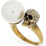 Alexander McQueen Skull embellished ring gold