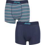 Bambus - Turkis Tøj Jeep Pack Plain and Fine Striped Fitted Bamboo Trunks