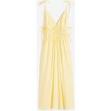 H&M Polyester Kjoler H&M Kleid mit Bindedetail Hellgelb, Alltagskleider in Größe XS. Farbe: Light yellow