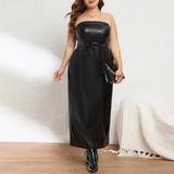 Lange kjoler - Skind Shein Plus Elegant Strapless Maxi Dress