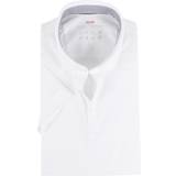 Pure Oversized Tøj Pure Langarm Freizeithemd Functional Polo slim fit Halb weiss