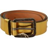 Guld Bælter John Galliano Gold Genuine Leather Rustic Silver Buckle Waist Belt