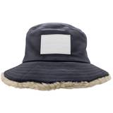 Dame - Skind Hatte MM6 Maison Margiela Faux Leather Bucket Hat Black