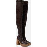 Blokhæl - Brun Høje støvler Stella McCartney Stretch Over-the-Knee Boots, Woman, Chocolate Brown, Chocolate Brown
