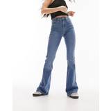 Topshop Dame Jeans Topshop – Jamie – Mellanblå utsvängda jeans