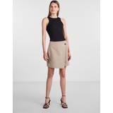 Y.A.S Grå Nederdele Y.A.S Summer Short Wool Mix Skirt Toasted Coconut