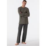 Brun Pyjamasser Schiesser Comfort Nightwear Long Pyjamas Brown patt