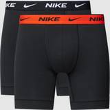 Bomuld - Orange Underbukser Nike 2-pak Cotton Stretch Boxer Brief Black/Orange