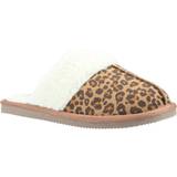 Hush Puppies Dame Lave sko Hush Puppies Womens Ladies Arianna Leopard Print Suede Slippers