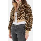 Dame - Leopard Jakker Tommy Jeans Jacket Woman colour Beige Beige