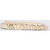 Valentino Dame Tøj Valentino Bags Womens Belty Metal Logo Belt In Beige/Oro