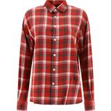 Polo Ralph Lauren Ternede Tøj Polo Ralph Lauren Womens 1209b Red/cream Check-pattern Relaxed-fit Cotton Shirt