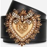 Dame - Skind - Sølv Tilbehør Dolce & Gabbana Devotion belt in lux leather