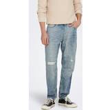 Only & Sons Ballonærmer - Bomuld - Dame Jeans Only & Sons Onsavi Beam Blue 3149 Jeans