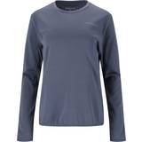 48 - Dame - Rund hals T-shirts & Toppe Endurance Women's Leah Waffle Long Sleeve Running T-shirt - Serenity Blue