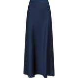 Blå - Dame - Korte nederdele Neo Noir Vicky Heavy Sateen Skirt - Midnight Blue