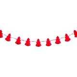 Ginger Ray Red Christmas Tree Honeycomb Girlande zum Aufhängen, Wimpelkette, 2 m